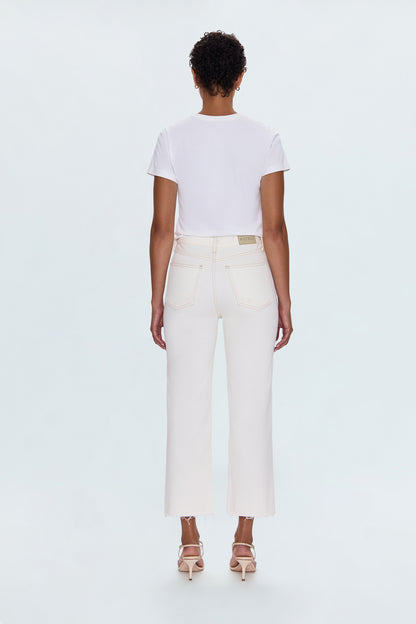 Cassie Crop Super High Rise Straight Jean - Ecru Vintage