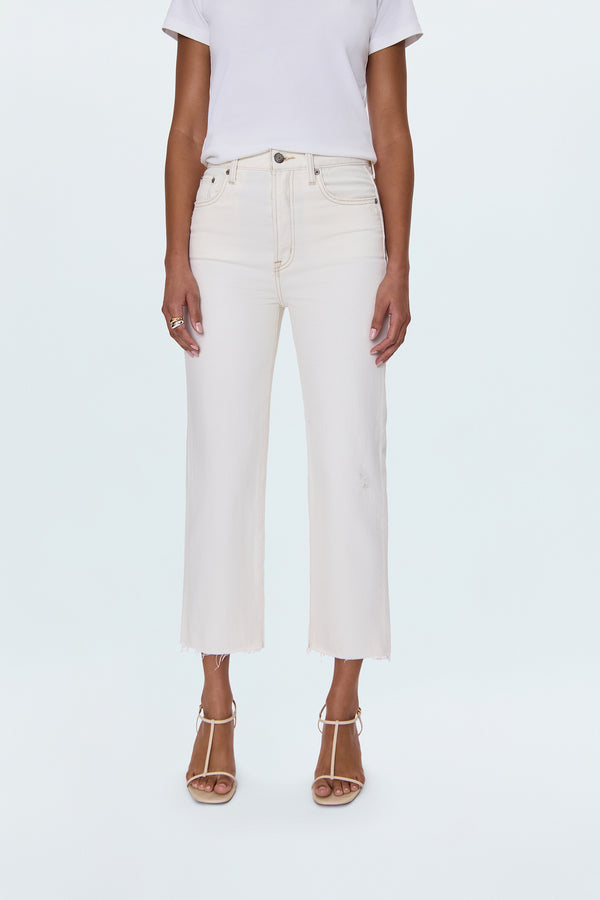 Cassie Super High Rise Straight Jean - Ecru Vintage
