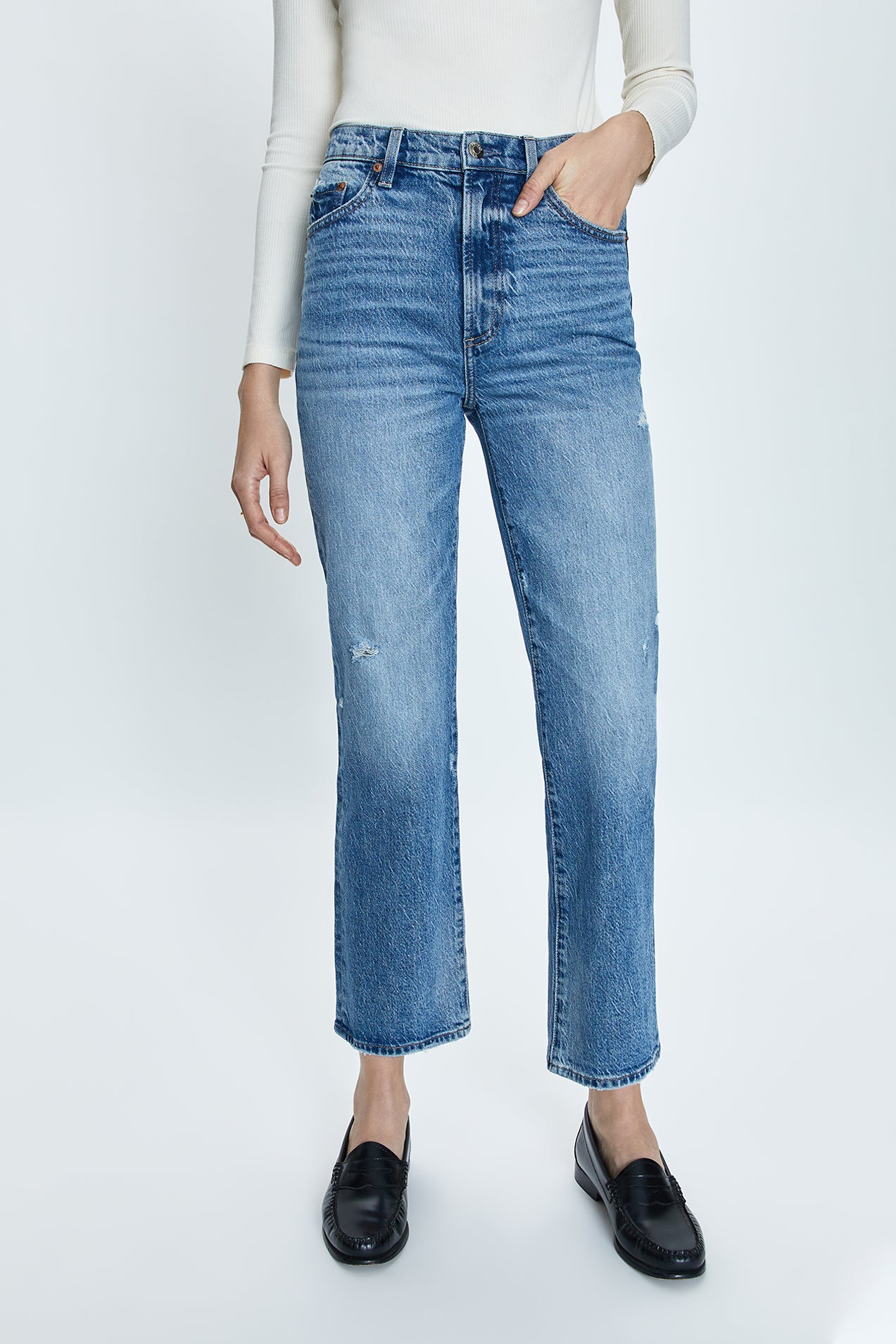 Ally High Rise Ankle Boot Jean - Central Vintage