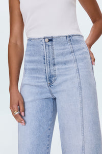 Blair High Rise Seamed Barrel Jean - Pristine