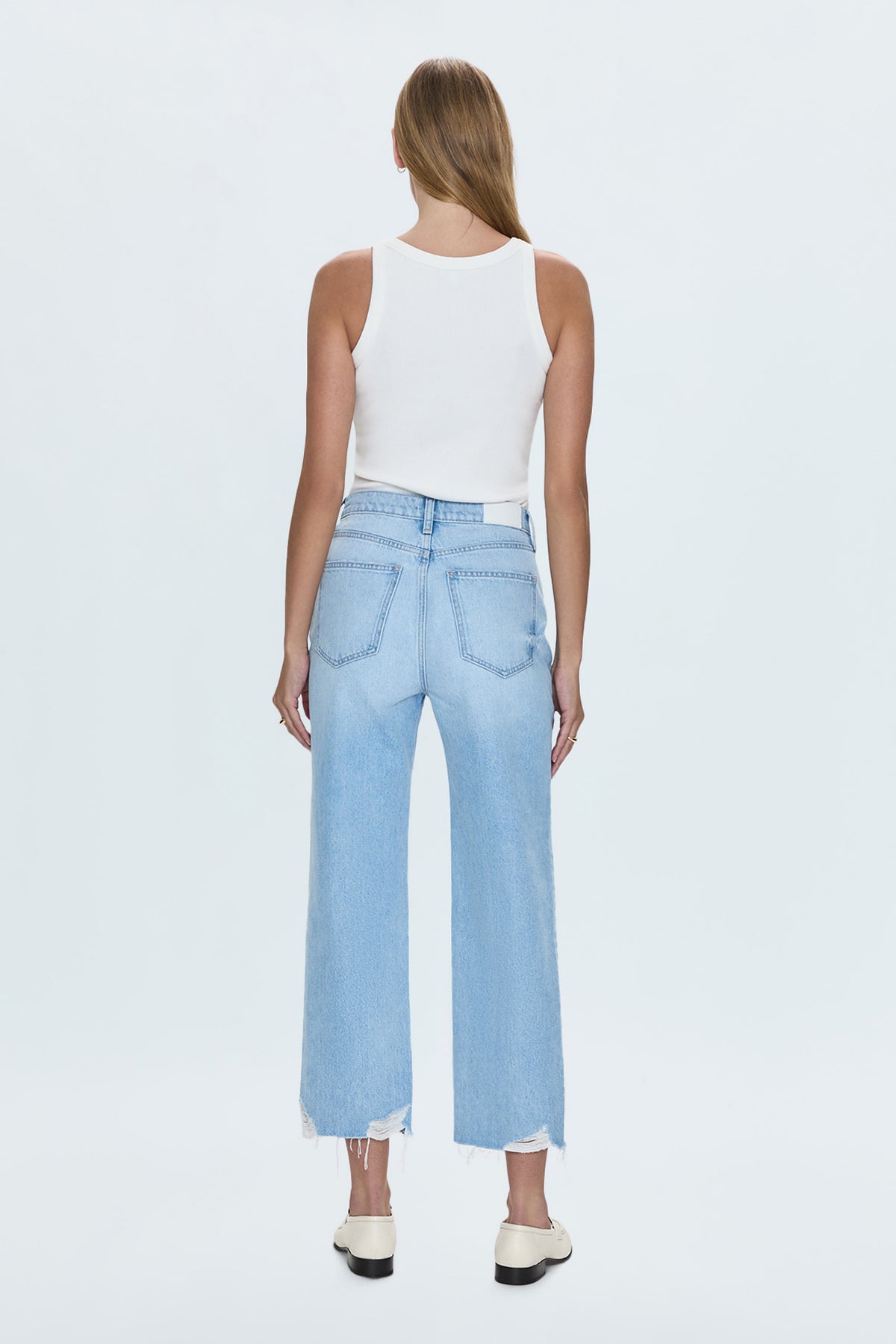 Cassie Crop Super High Rise Straight Crop Jean - Leisure Vintage