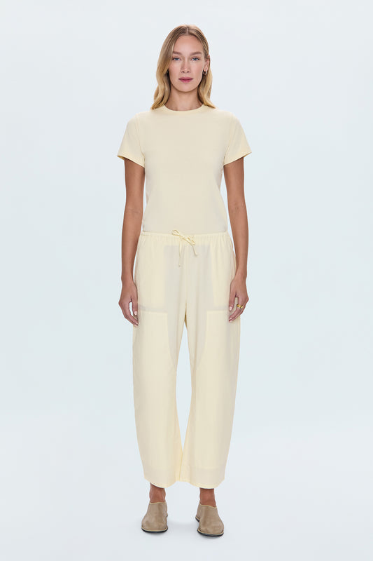 Theo Drawstring Poplin Pant - Lemonade