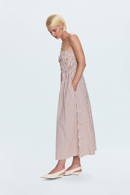 Bianca Dress - Tiramisu Stripe