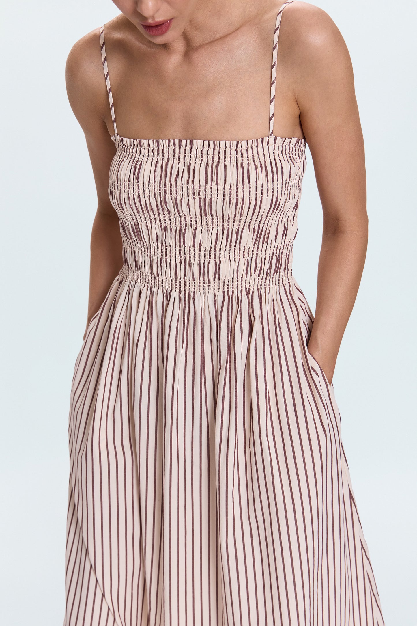 Bianca Dress - Tiramisu Stripe