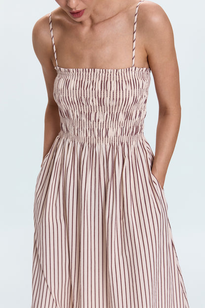 Bianca Dress - Tiramisu Stripe