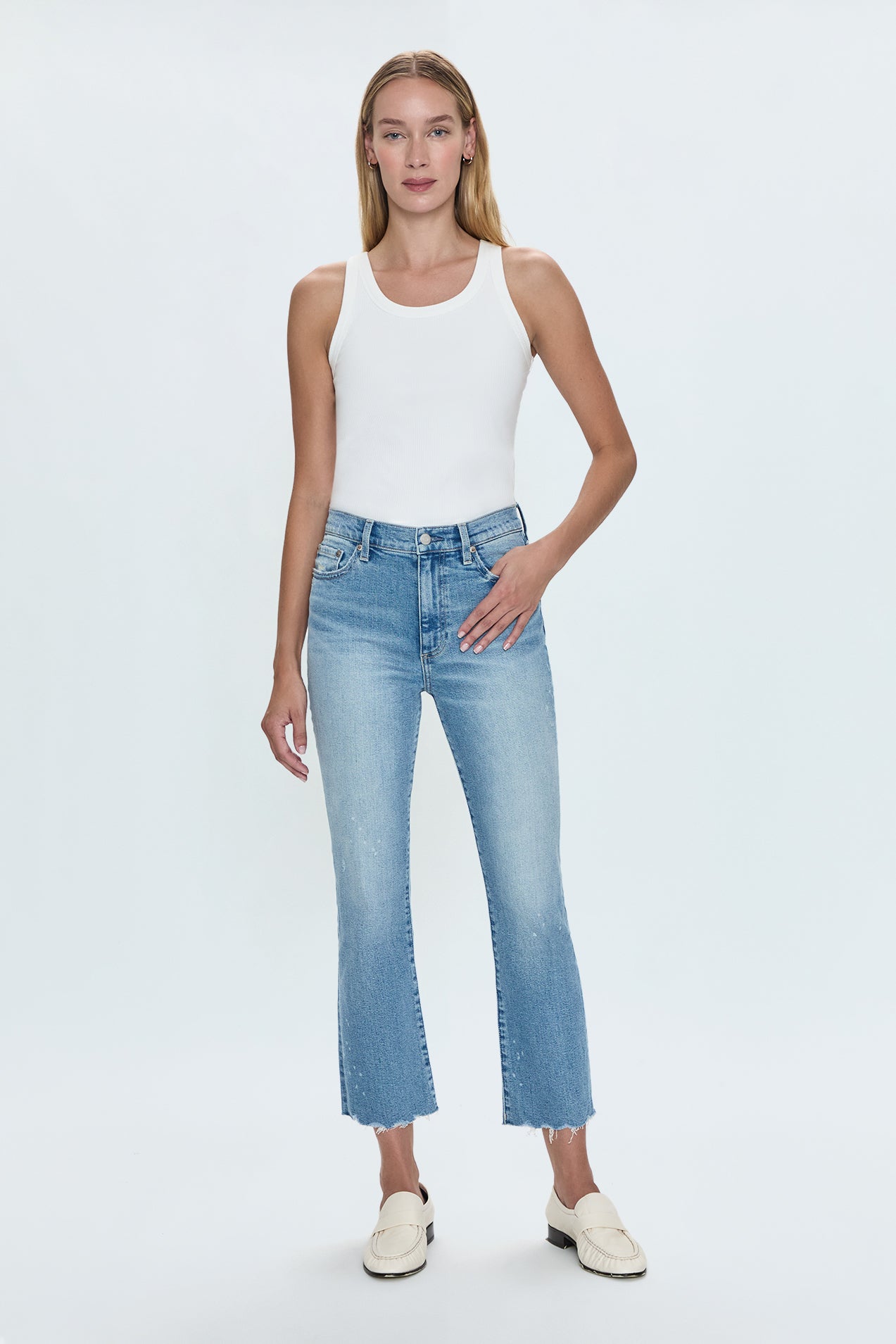 Lennon High Rise Crop Boot Jean- Dynamic Vintage