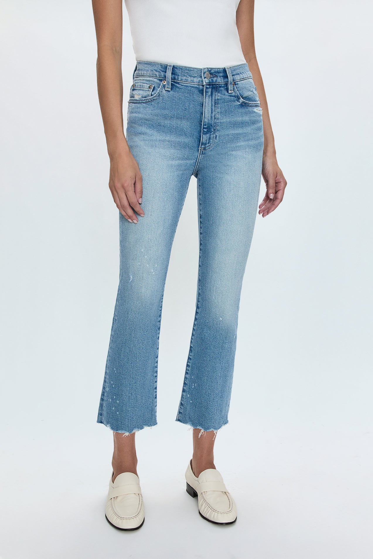 Lennon High Rise Crop Boot Jean- Dynamic Vintage