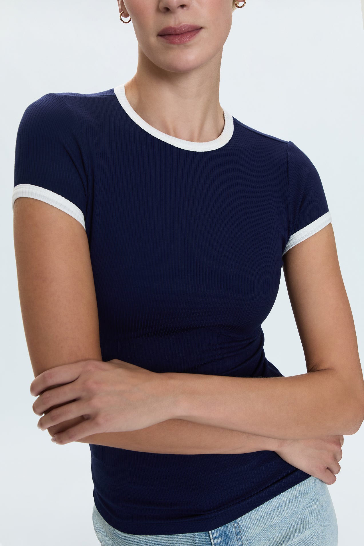 Renee Baby Ringer Tee- Maritime and White