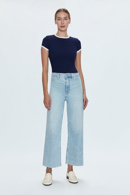 PETITE Penny Crop High Rise Wide Leg Jean- Collective