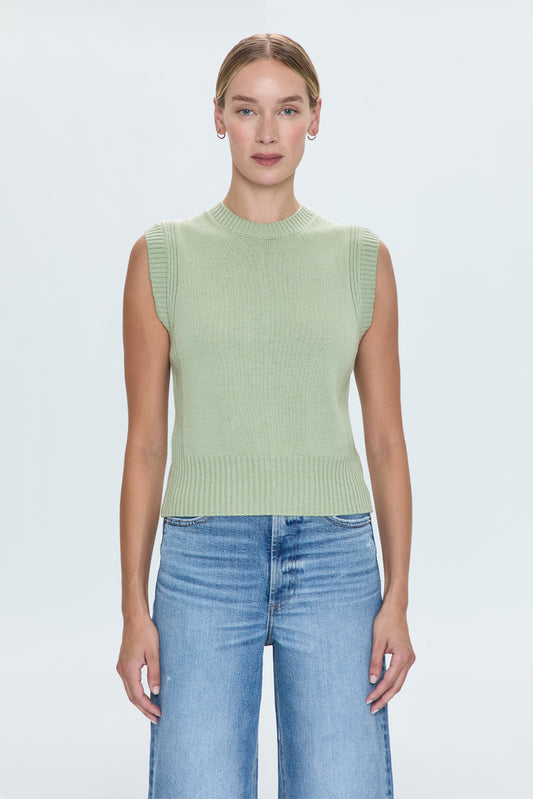 Leandra Sweater Vest- Pistachio