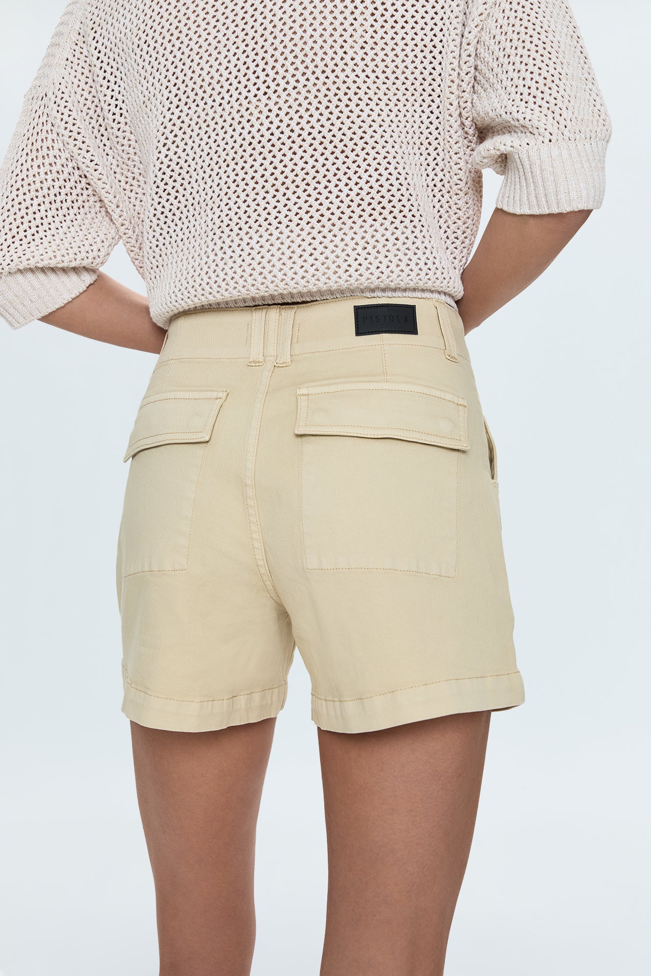 Marissa High Rise Utility Short- Custard Yellow