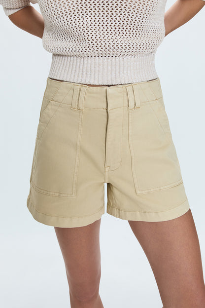 Marissa High Rise Utility Short- Custard Yellow