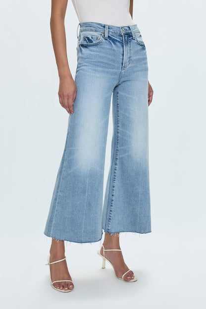 Izzy Mid Rise Wide Leg Crop- Strive