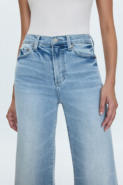 Izzy Mid Rise Wide Leg Crop- Strive