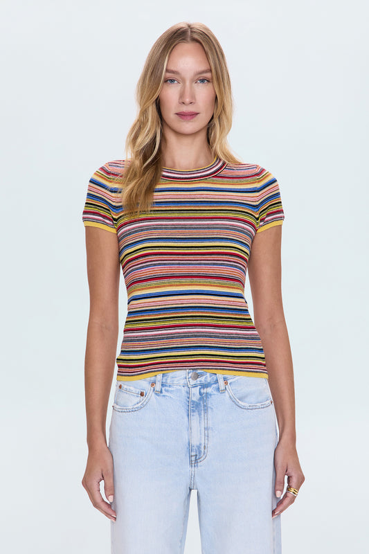 Selene Sweater Tee - Multi Stripe