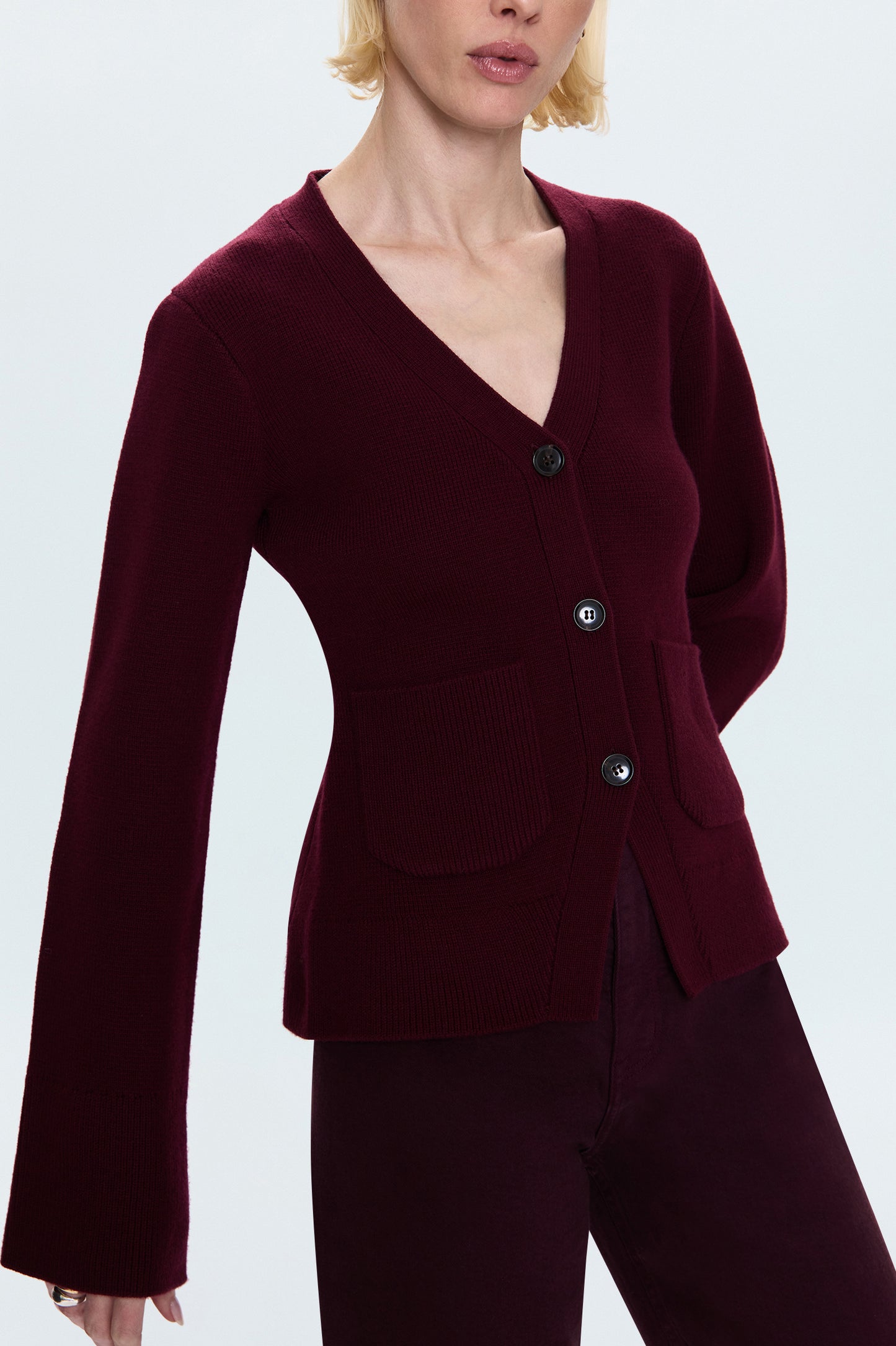 Aeron Cardigan - Claret