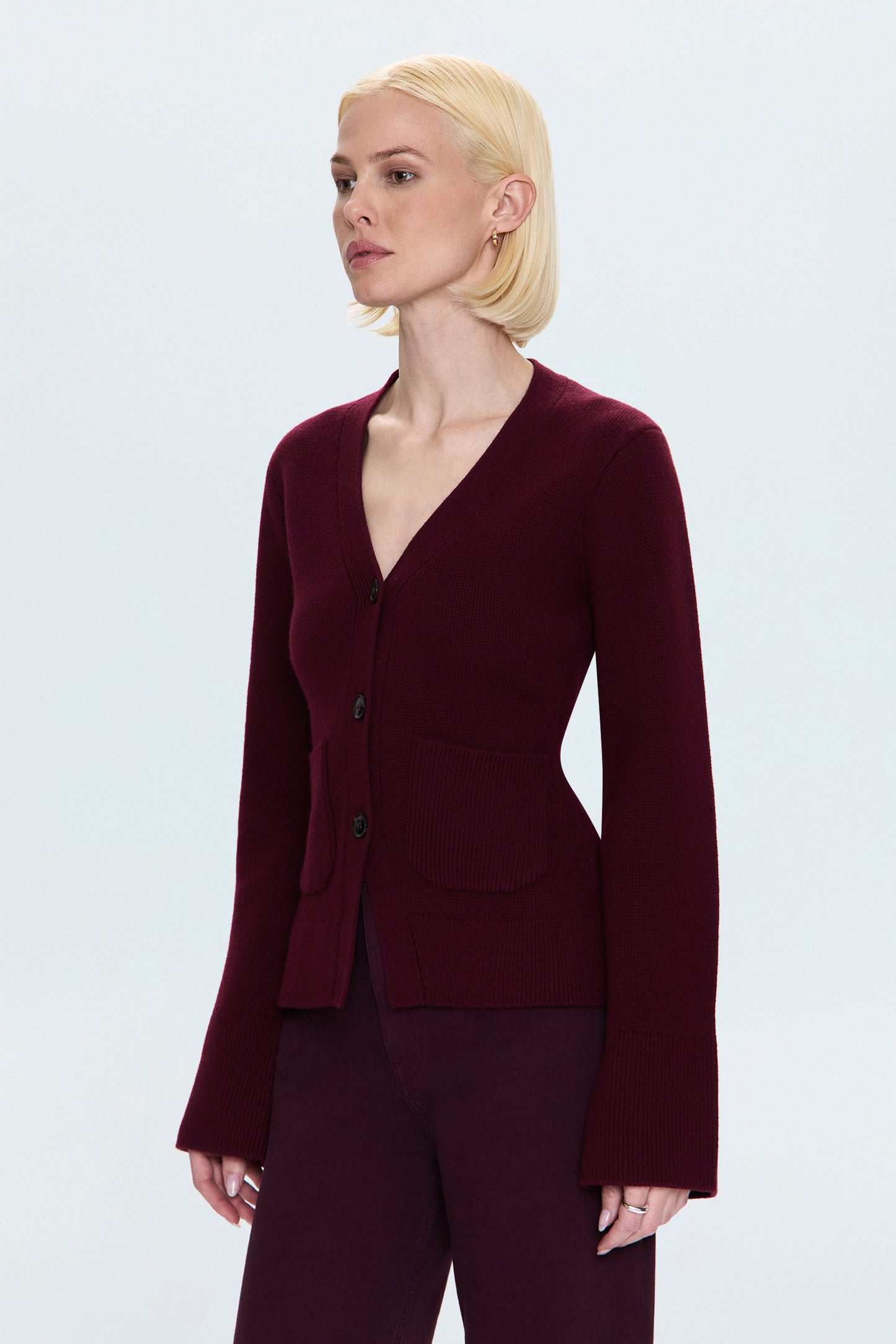 Aeron Cardigan - Claret