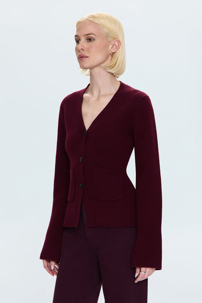 Aeron Cardigan - Claret