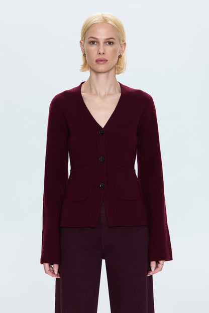 Aeron Cardigan - Claret