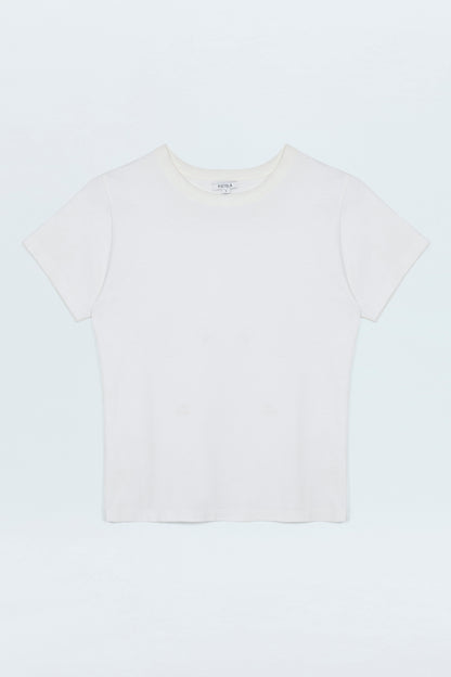 Alba Baby Tee- Le Blanc