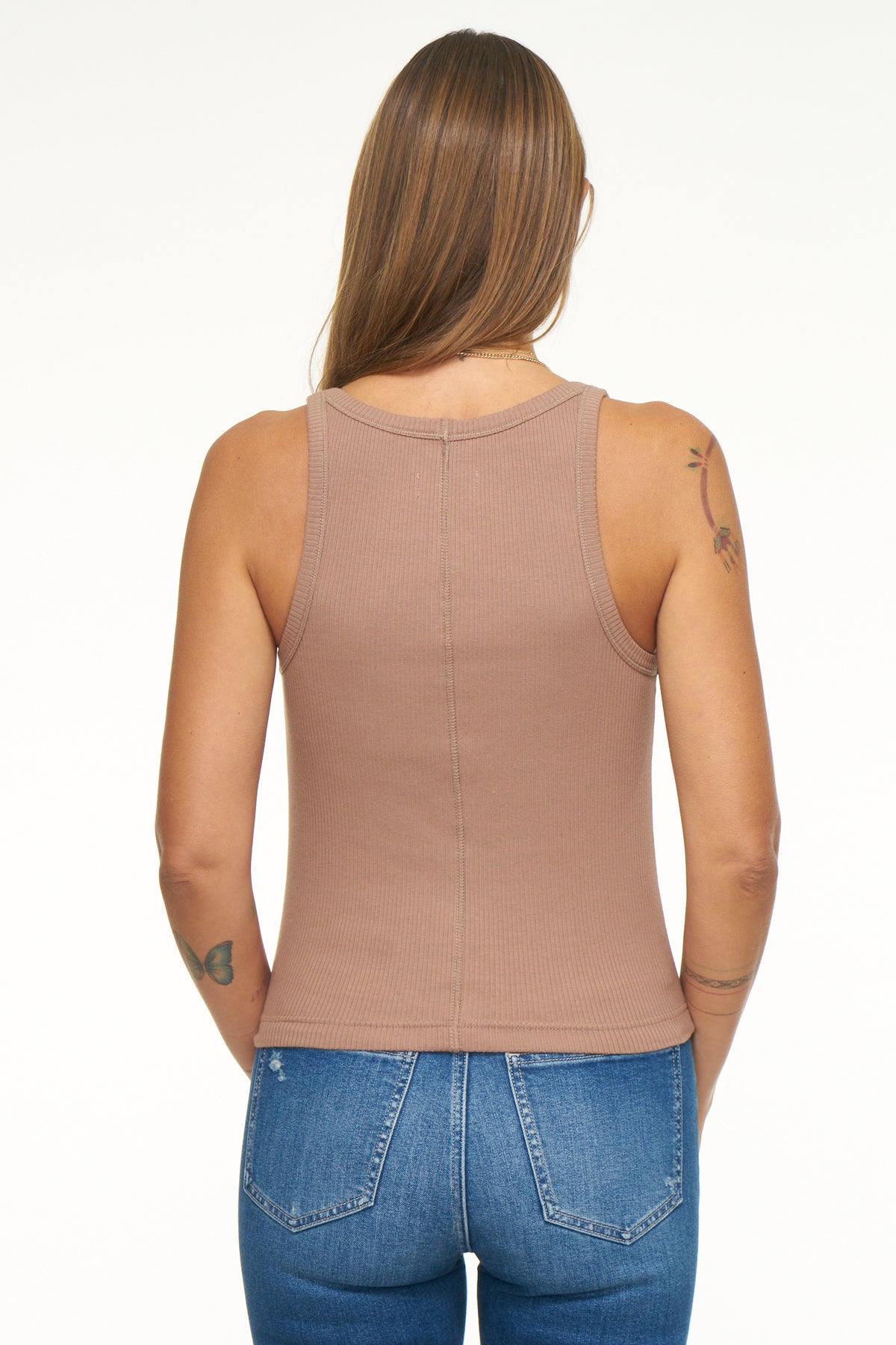 Alden Scoop Neck Tank - Mushroom