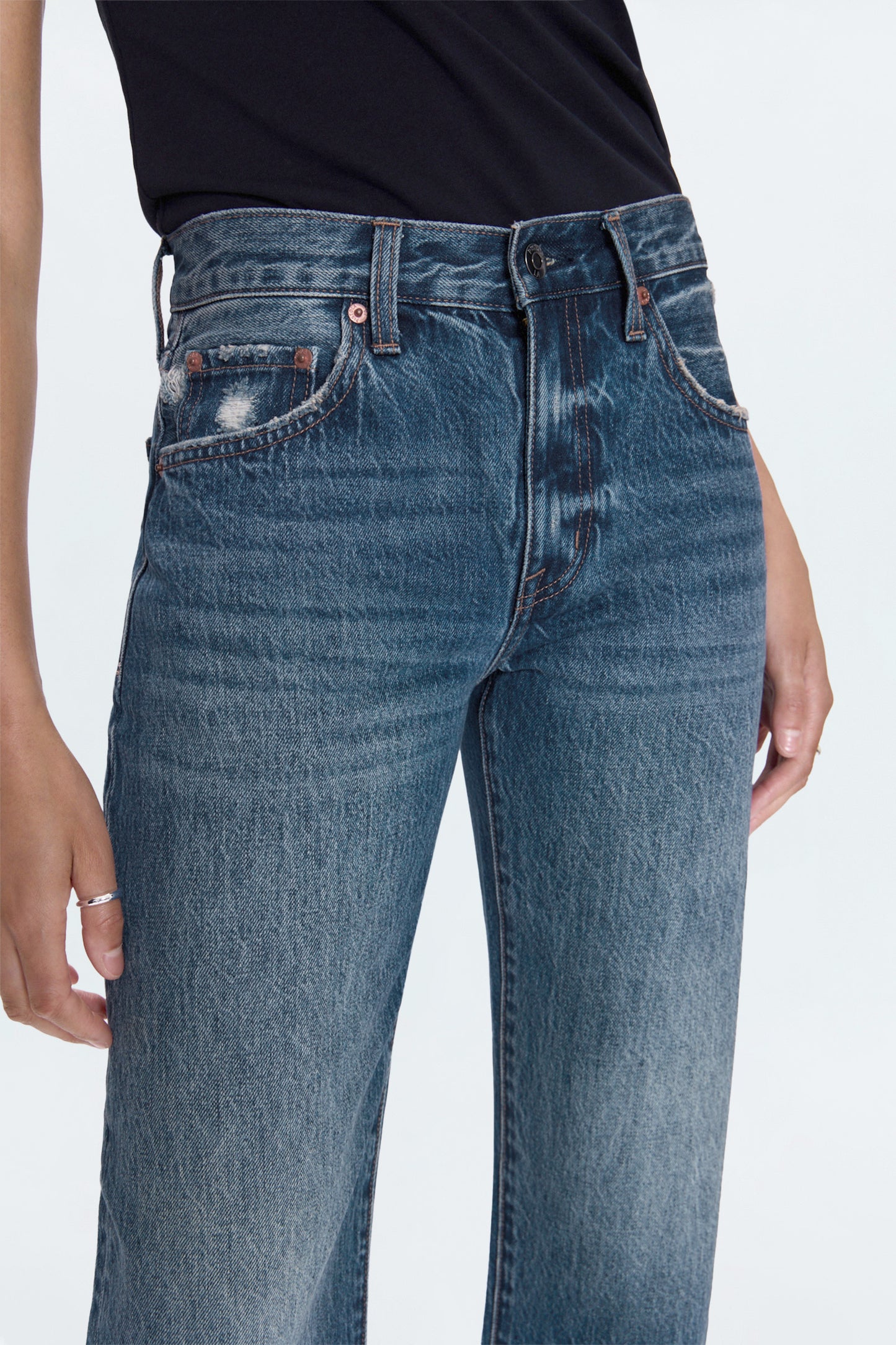 Lexi Mid Rise Bowed Straight Jean - Artisan