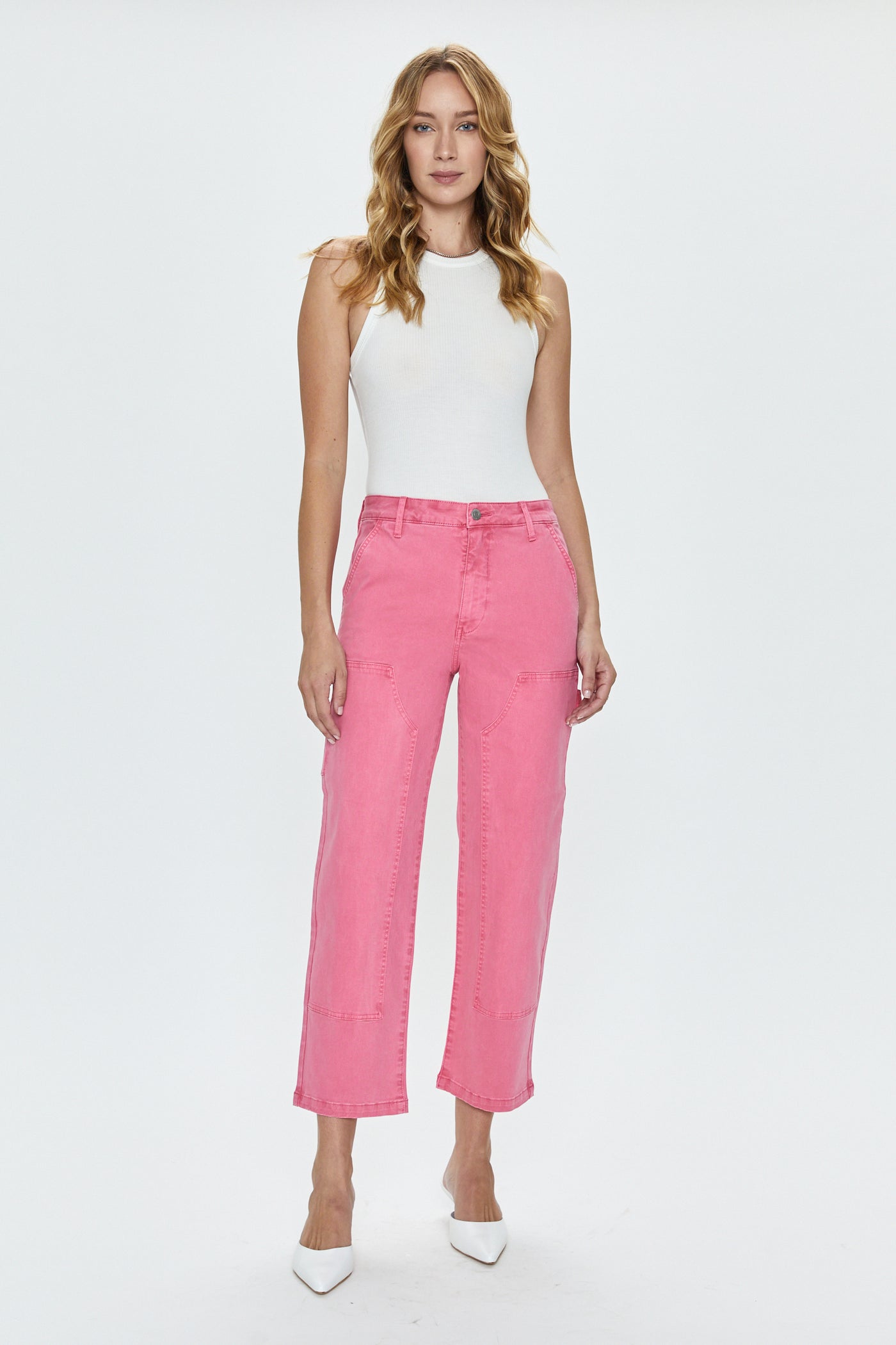 Ashton Straight Leg Carpenter Ankle - Pink Dahlia – Pistola Denim