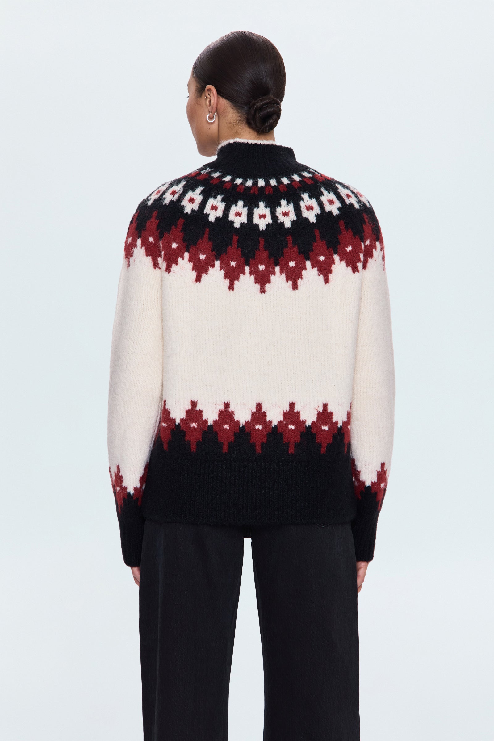 Astrid Pullover Sweater - White Oxblood – Pistola Denim