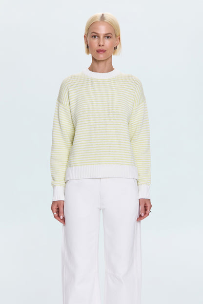 Aura Relaxed Crew Neck Sweater - Limeade