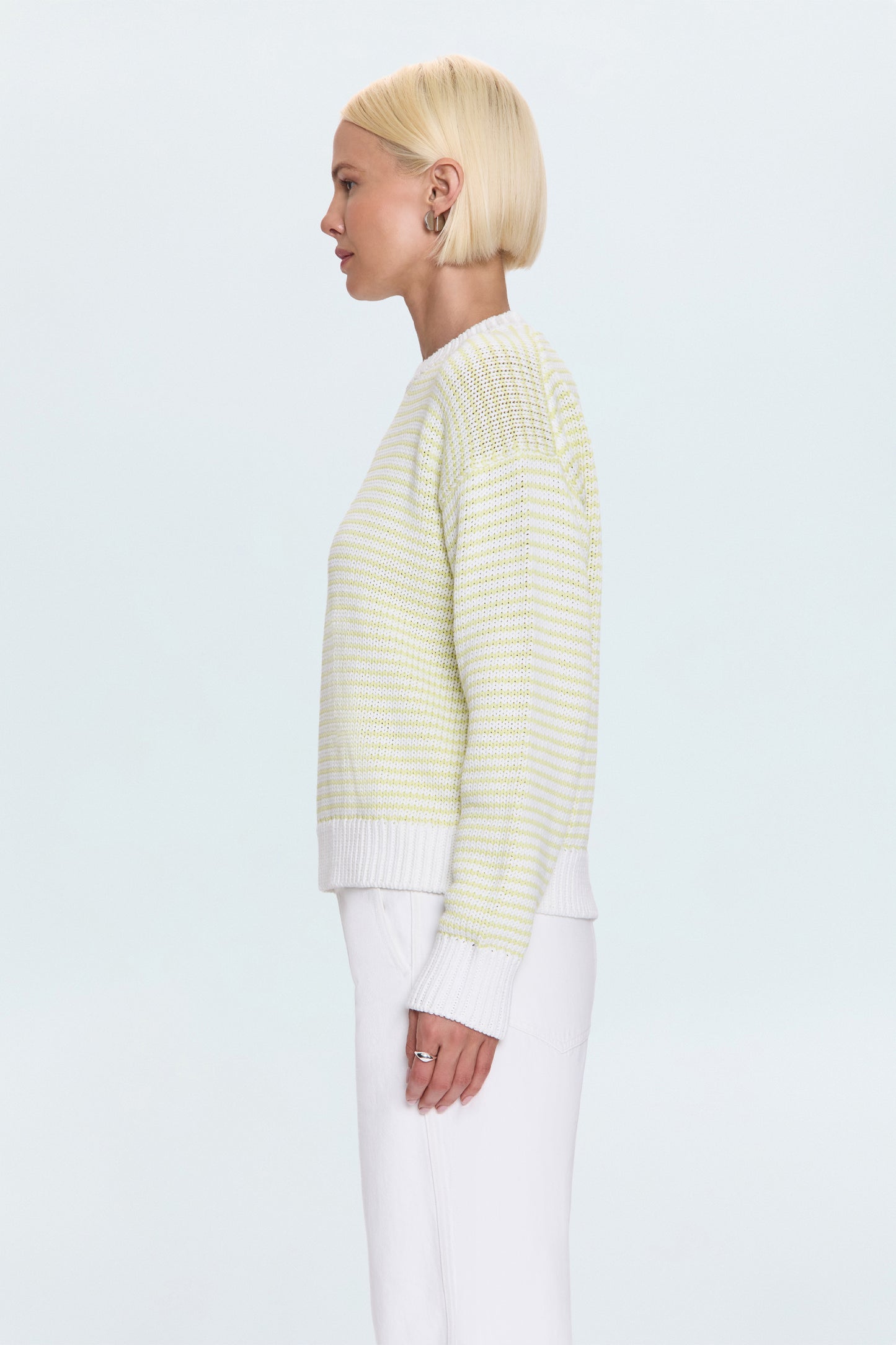 Aura Relaxed Crew Neck Sweater - Limeade