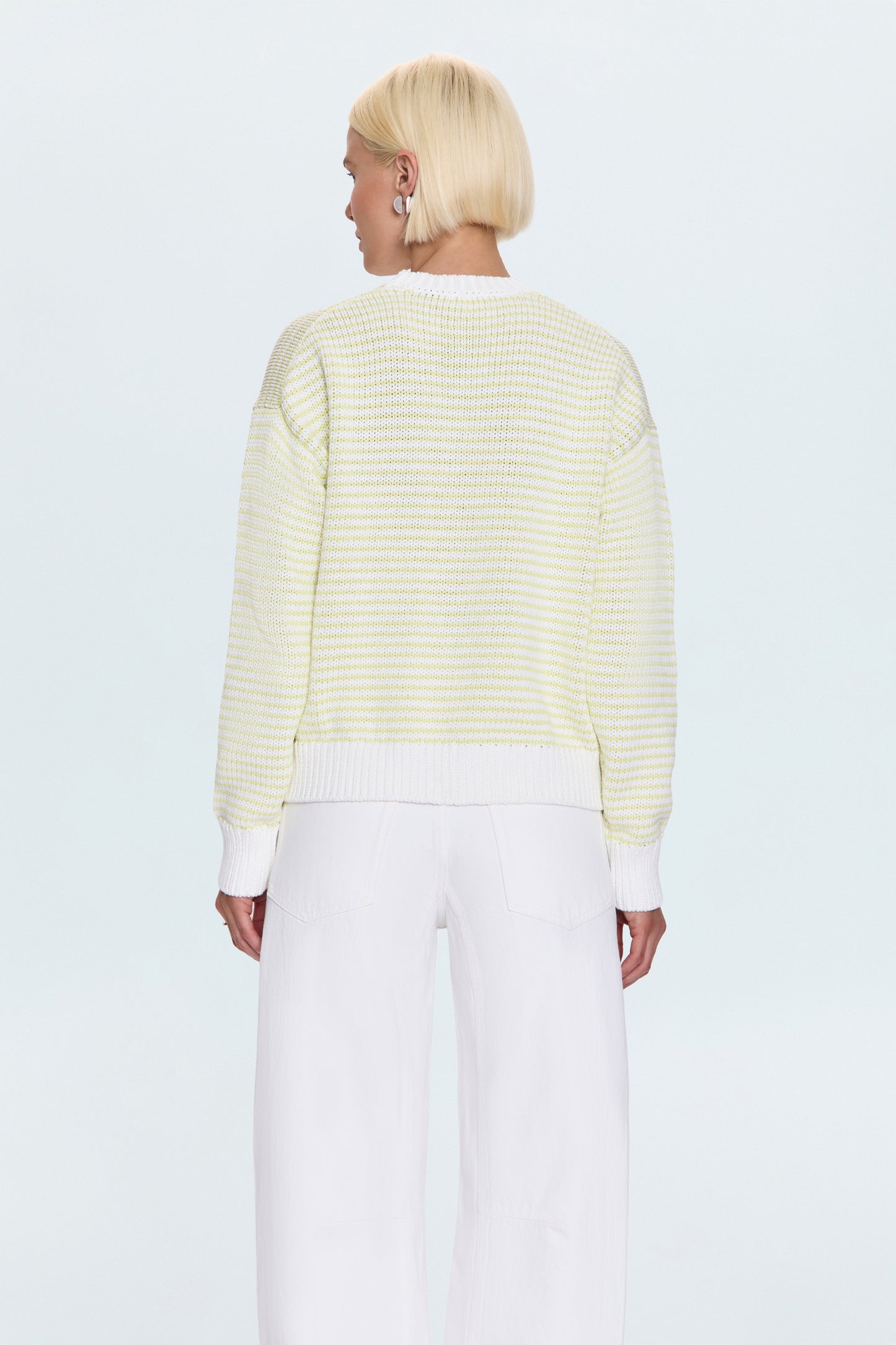 Aura Relaxed Crew Neck Sweater - Limeade