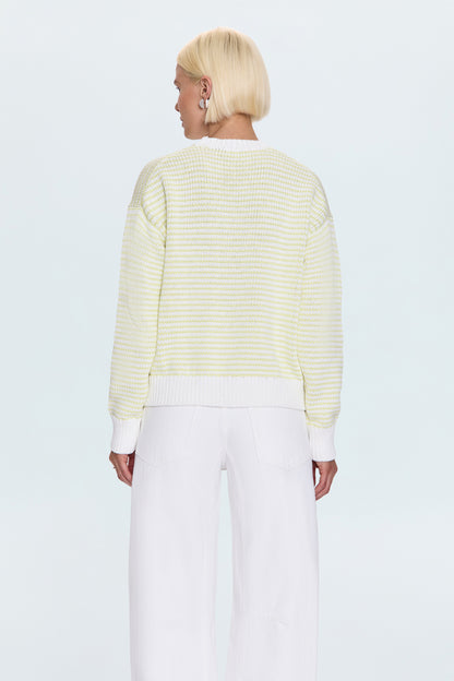 Aura Relaxed Crew Neck Sweater - Limeade