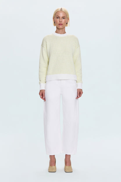 Aura Relaxed Crew Neck Sweater - Limeade