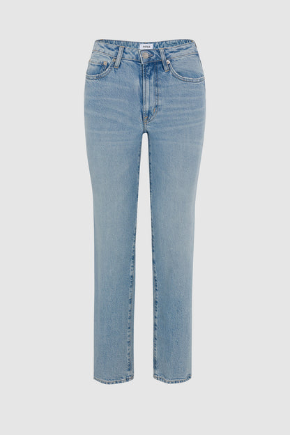 PETITE Aleks Mid Rise Straight Jean - Aegean