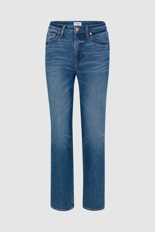 PETITE Aleks Mid Rise Straight - Sea Salt