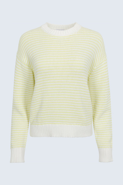 Aura Relaxed Crew Neck Sweater - Limeade