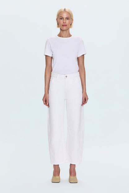 Beau Seamed Crescent Leg - Paper White