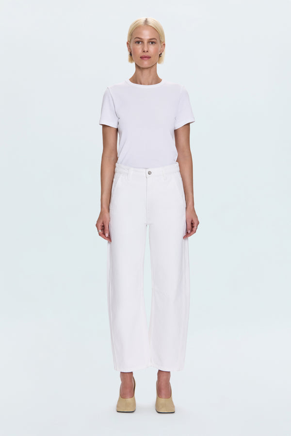 Beau Seamed Crescent Leg - Paper White