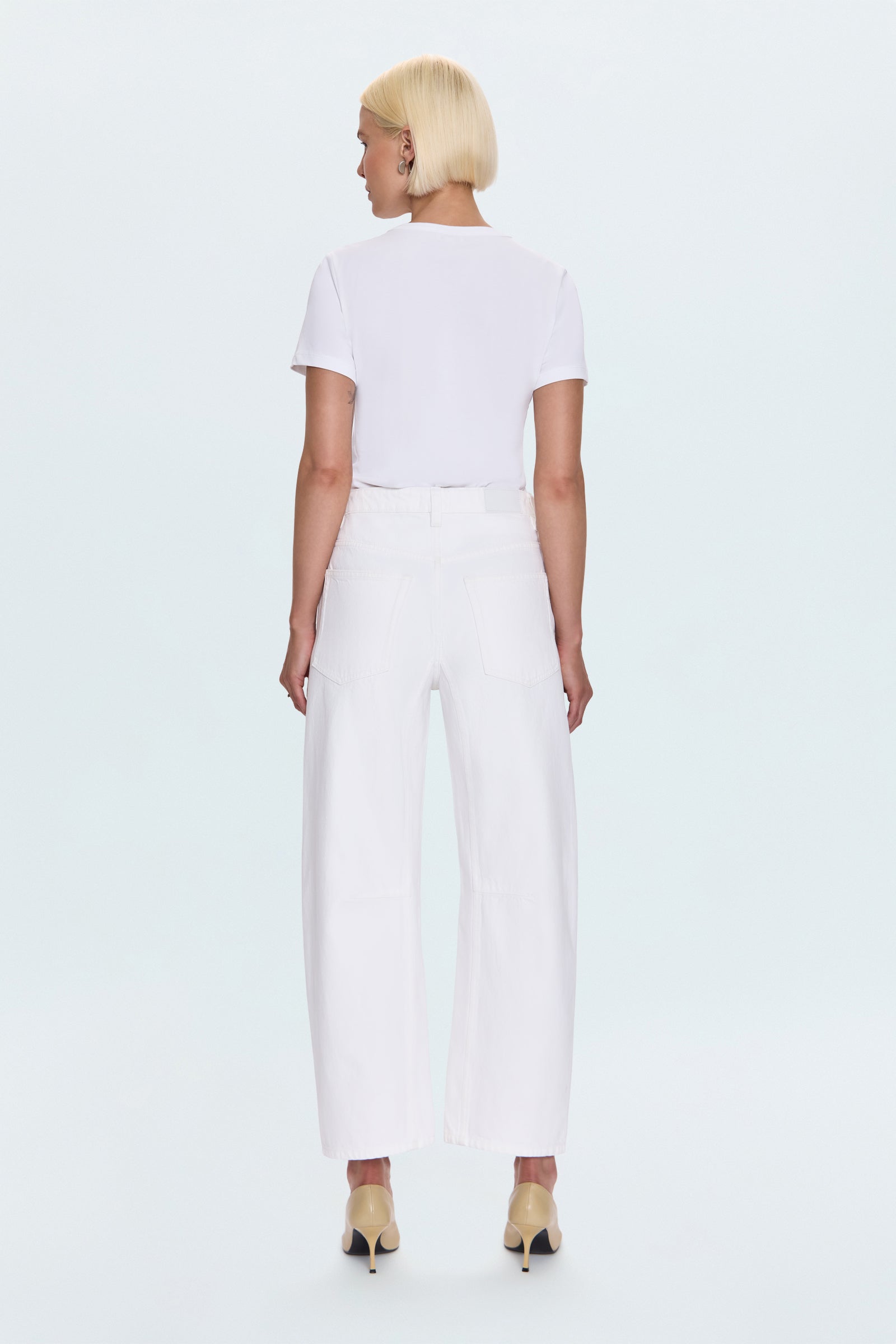 Beau Seamed Crescent Leg - Paper White – Pistola Denim