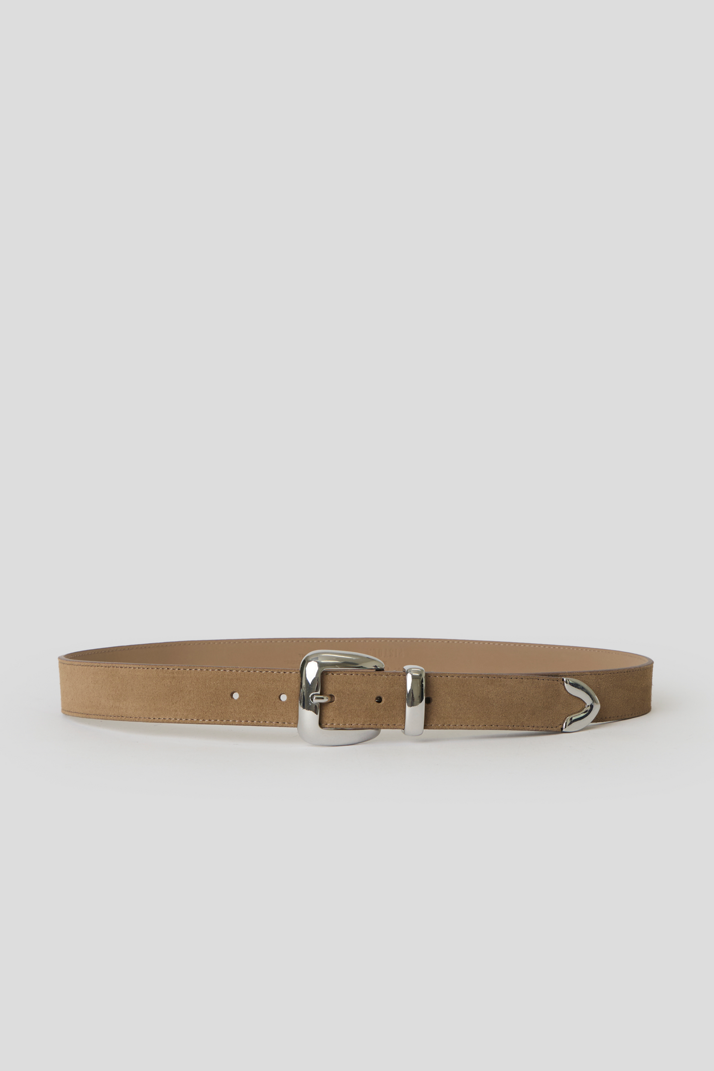 Esti Suede Belt - Peanut Silver