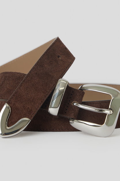 Esti Sude Belt - Chocolate Silver