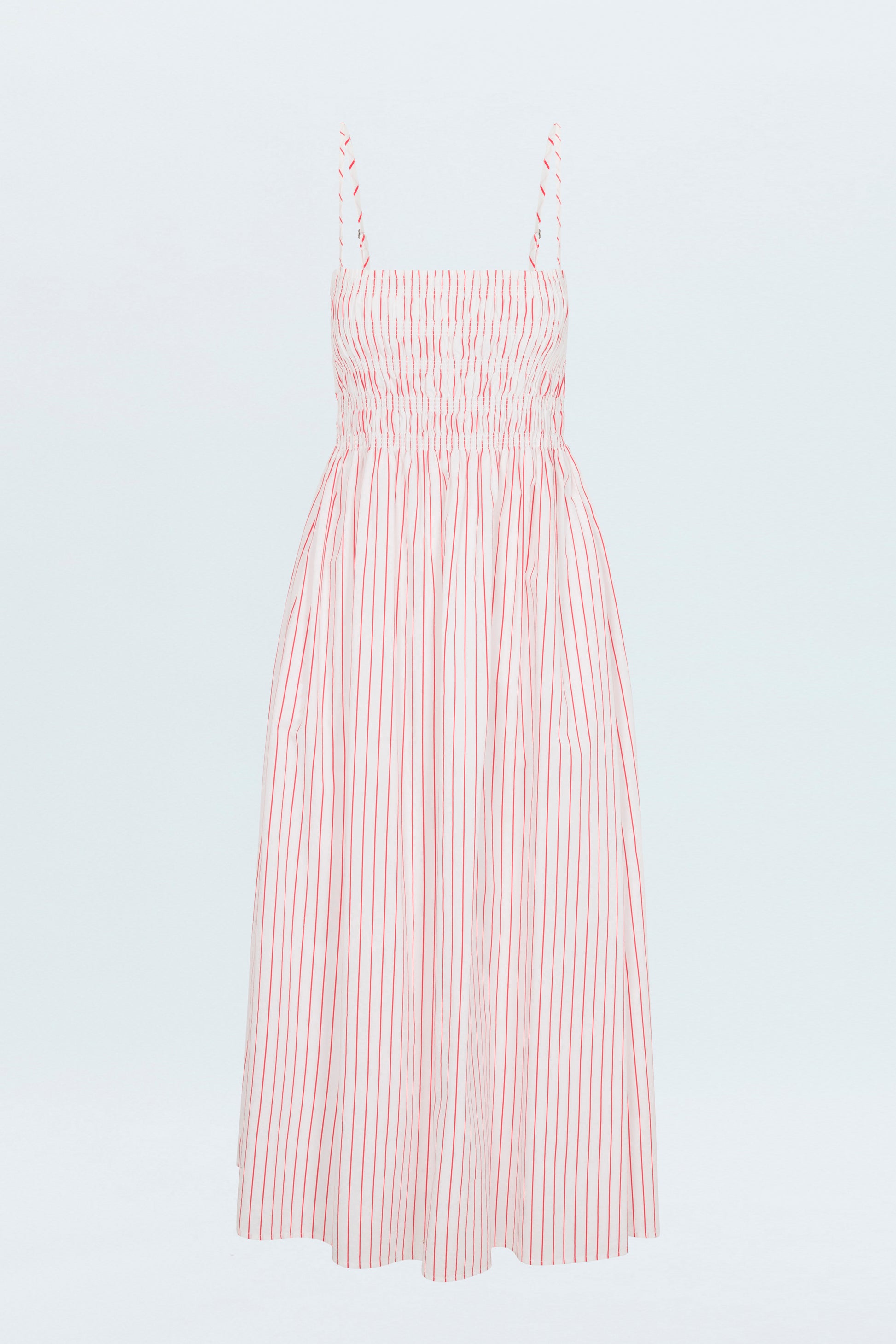 Bianca Shirred Bodice Dress - Ruby Stripe Pistola Denim Bianca Shirred Bodice Dress - Ruby Stripe Pistola Denim