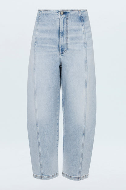 Blair High Rise Seamed Barrel Jean - Pristine