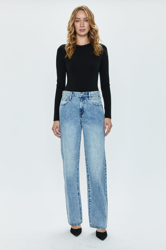 Bobbie Mid Rise Loose Straight Jean - Jagger