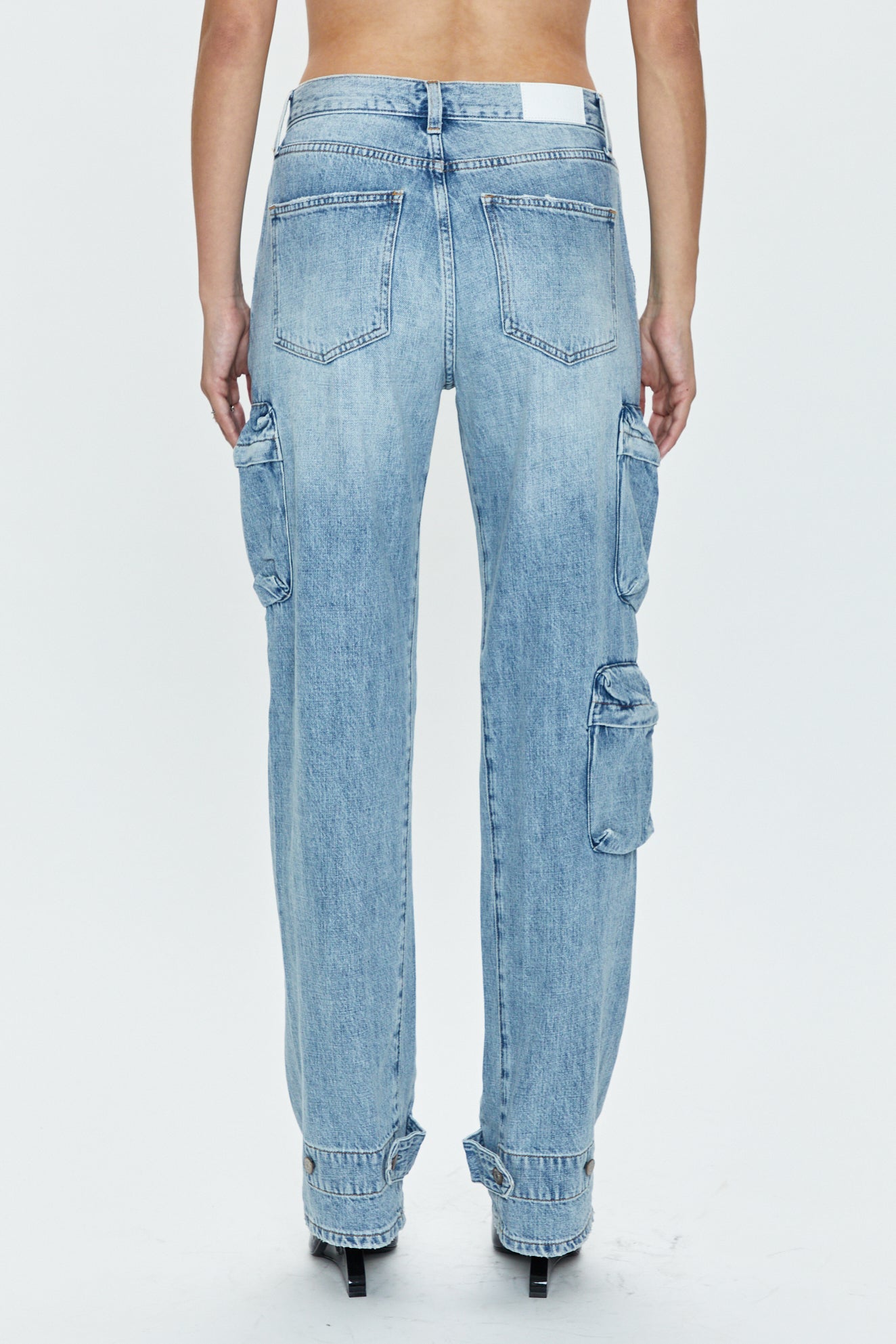 Bobbie Mid Rise Loose Straight Cargo - Varsity