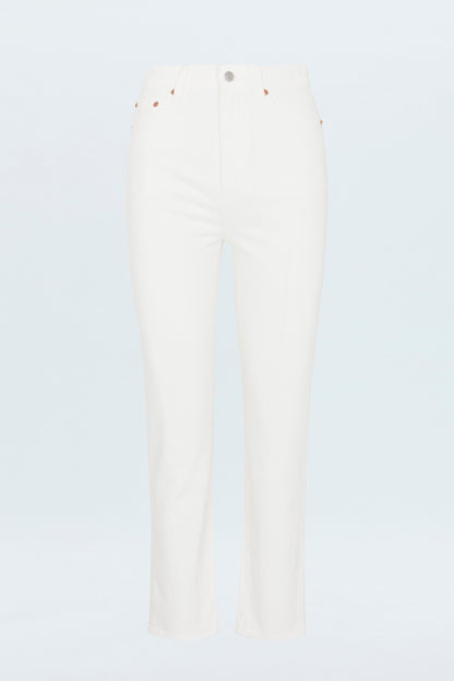 Bri High Rise Slim Straight Jean - Antique White