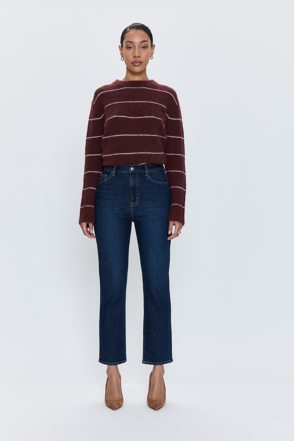 Bri High Rise Slim Straight Jean Focus