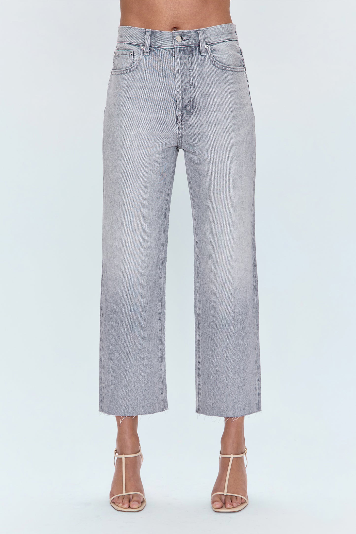 Cassie Crop Super High Rise Straight Jean - Enigma