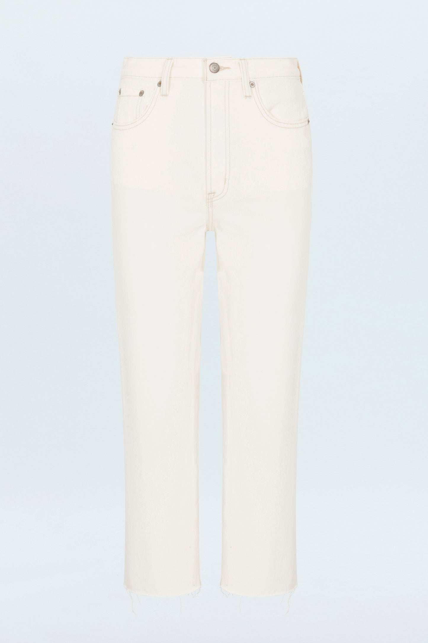 Cassie Crop Super High Rise Straight Jean - Ecru Vintage