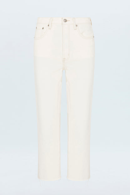 Cassie Crop Super High Rise Straight Jean - Ecru Vintage